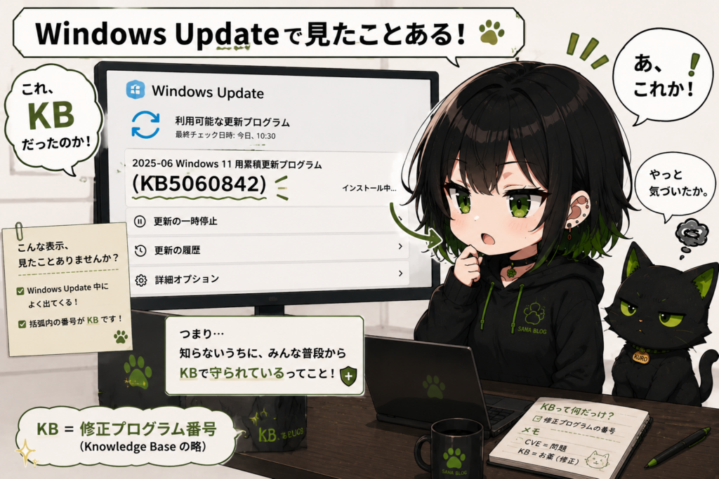 Windows Update画面を見て「あ、これか!」ってなってるサナ