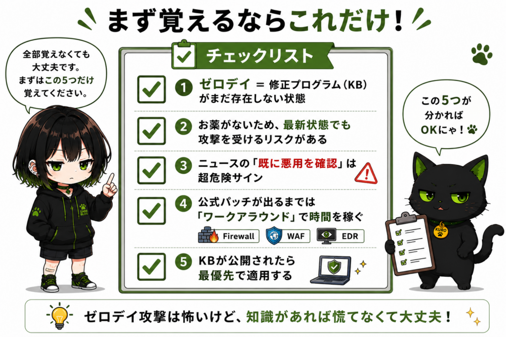 ミニサナ＋クロのチェックリスト画像