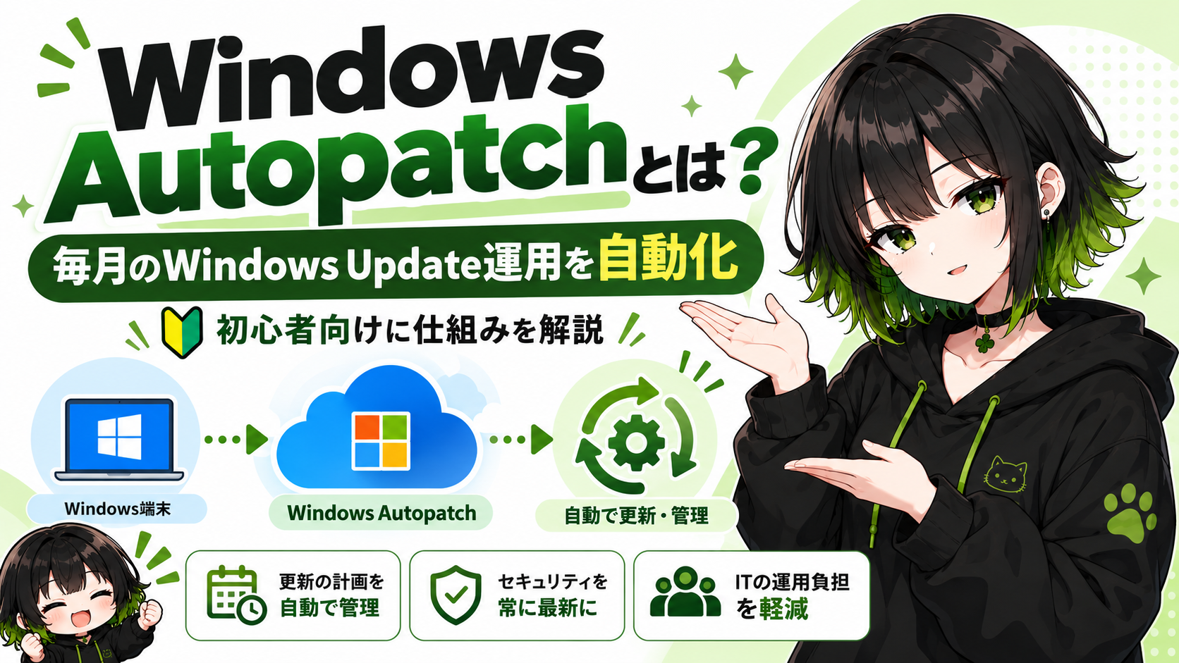 Windows Autopatchとは何かを初心者向けに解説するアイキャッチ