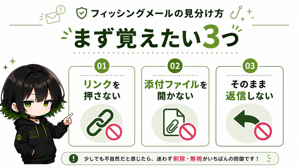 怪しいメールでまず覚えたい3つ