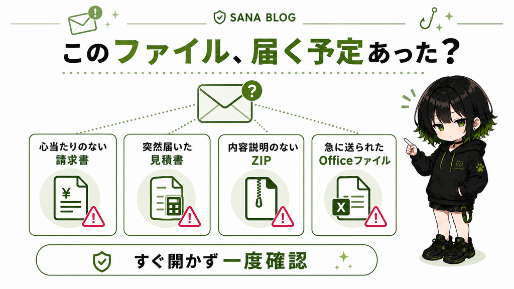 このファイル、届く予定あった?
