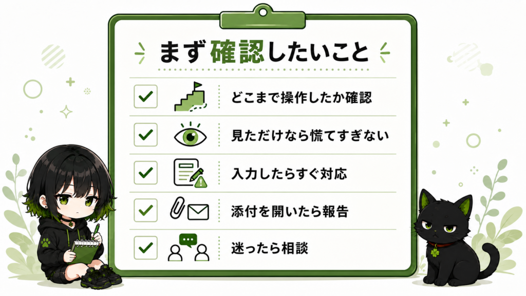 ミニサナ＋クロのチェックリスト画像