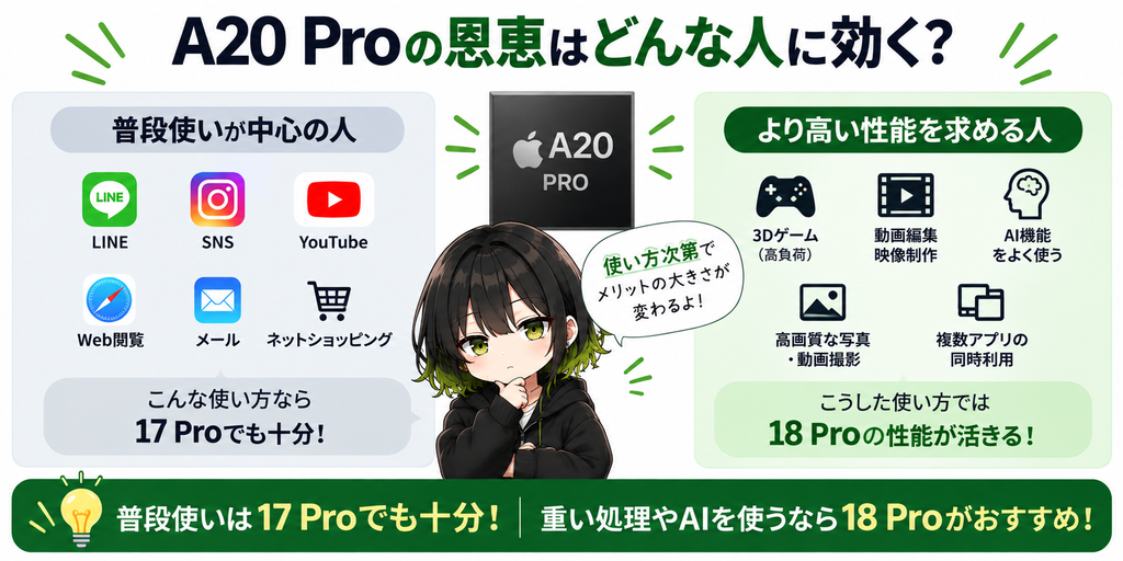 A20 Proの進化はどんな人に効く？