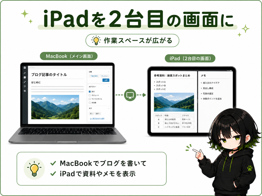 iPadを2台目の画面に
