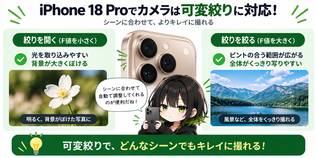 可変絞りで何が変わる？