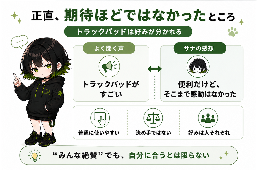 期待していたけど普通だったところ