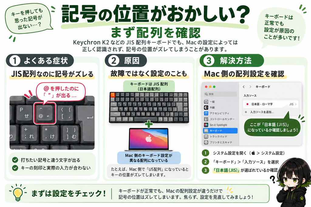 記号の位置がおかしい？まず配列を確認
