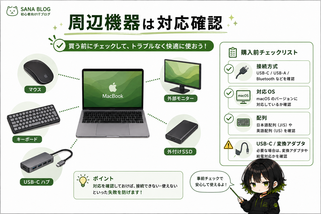 周辺機器は対応確認
