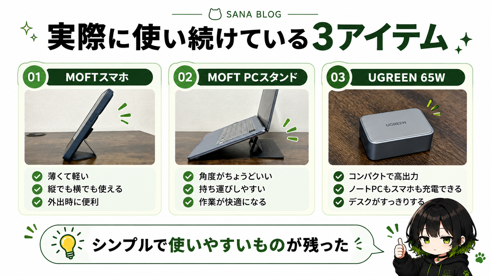 iPhone・MacBookで実際に使い続けている3アイテムまとめ
