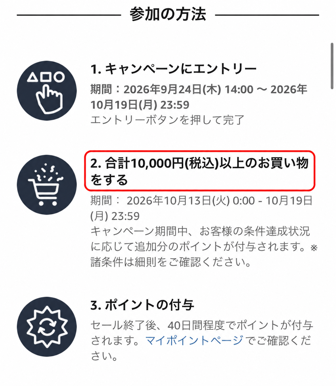 Amazonポイントアップキャンペーンの購入条件